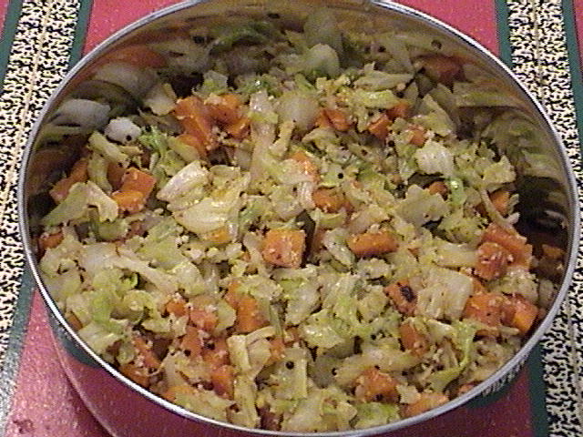 Carrot and cabbage curry Carrot and cabbage curry picture